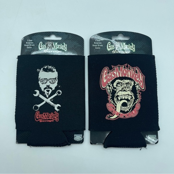 Gas Monkey Koozies Set of Two Black New - Picture 1 of 11